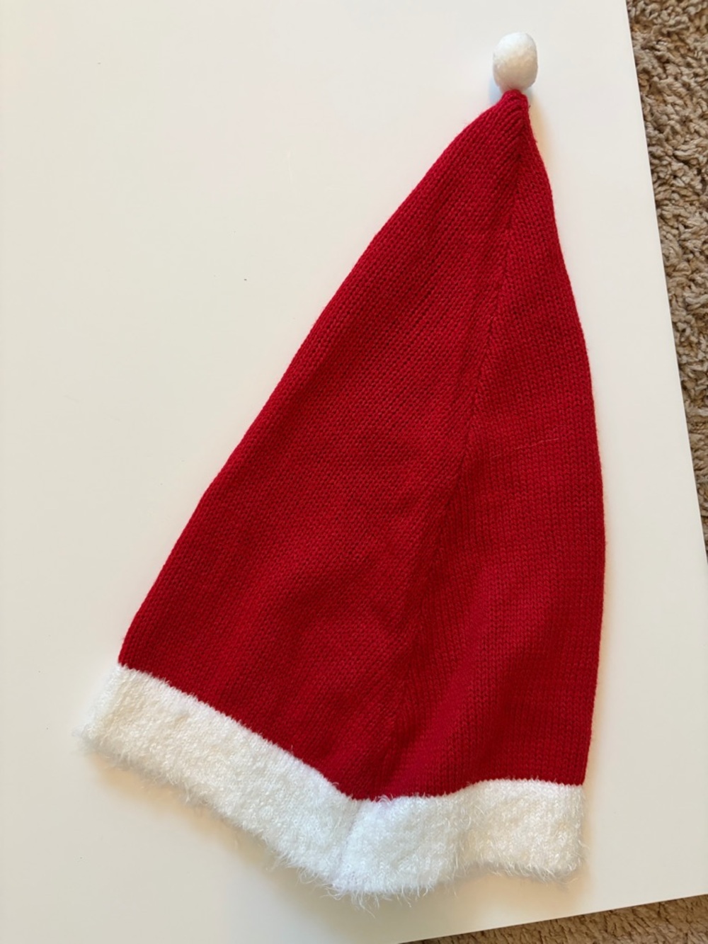 Girls Red and White Santa Stripe Knit Costume Dress - Picture 4 of 4